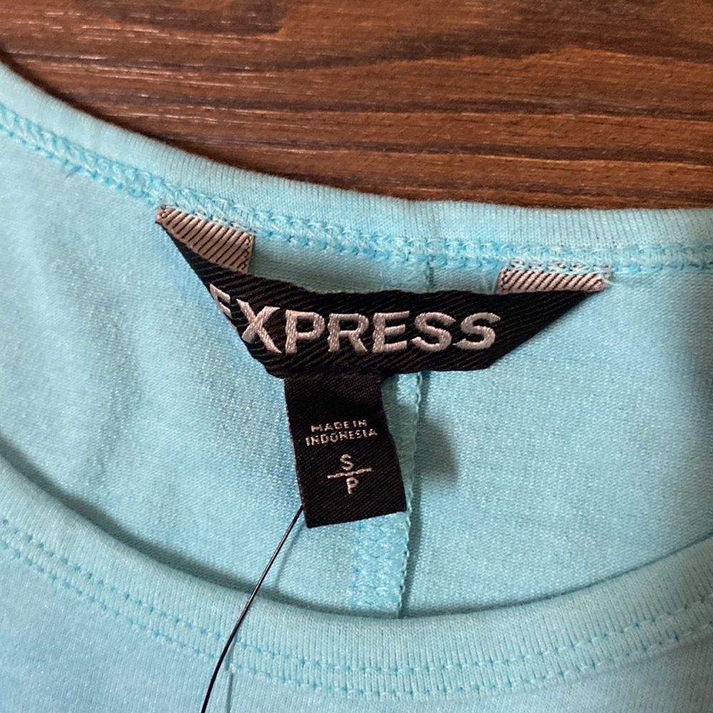 Express Blue Ombre Striped Midi Dress Sleeveless Colorblock Bodycon NWT SIZE S - Picture 4 of 5